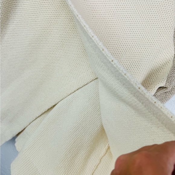 Madewell Province Cross Back Pullover Waffle Knit raglan Sweater in Colorblock - Picture 5 of 7